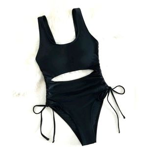 Black bathing suit for women one piece
